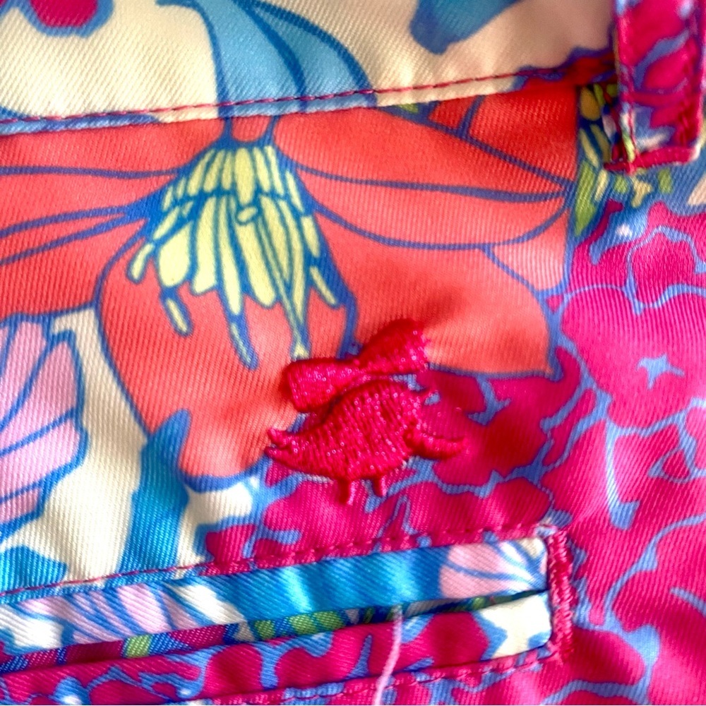 Birdies and Bows Fairway Golf Floral Retro Shorts Women’s Size 6 Pink - Picture 3 of 4